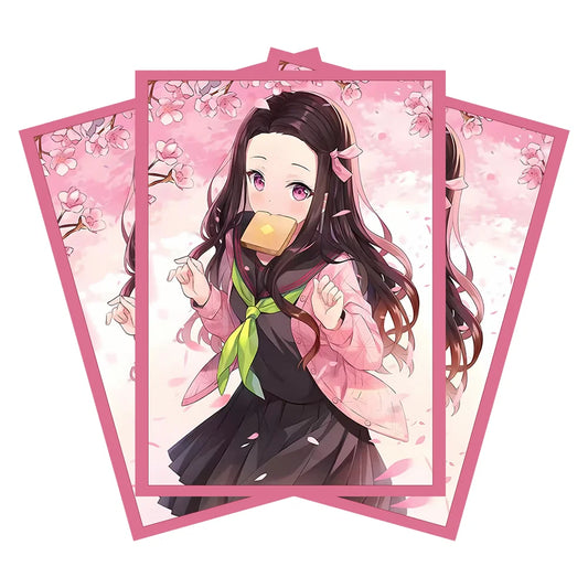 60PCS 67×92mm Art Anime Card Sleeves Two girls Board Game Card Protector Photo Sleeves Cover for MGT/PKM/PTCG Game Cards
