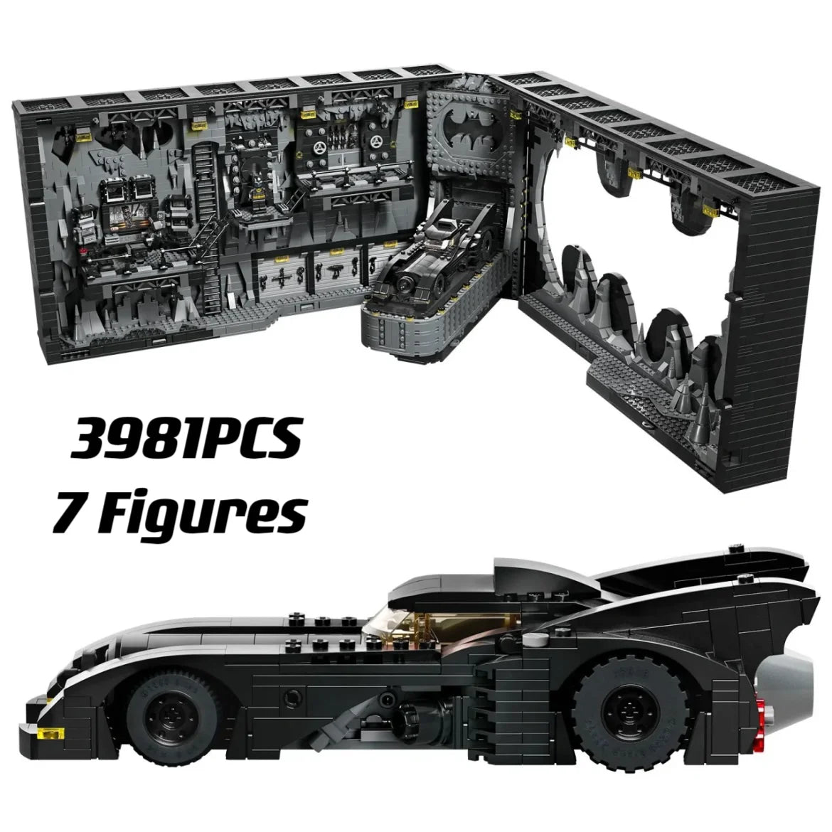 Cheapest 3981Pcs Bat Shadow Box Model Bricks Modular Super Hero Building Blocks Sets Adults Collect Christmas Gifts