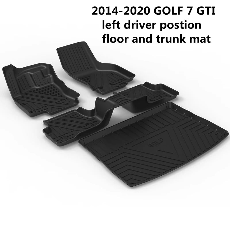 Use for Volkswagen Golf 6 Golf 7 car carpet Golf 6 Golf 7 car floor mat Fit For Golf 6 Golf 7waterproof trunk mat car floor mat