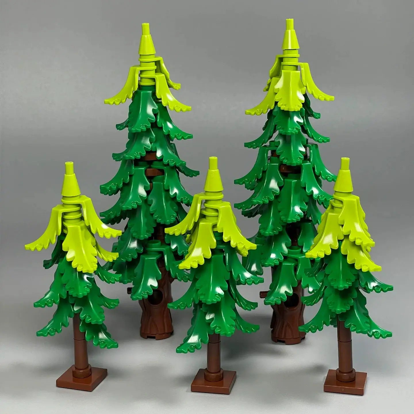 MOC City Garden Building Block Set β DIY Assembly Pine & Pine And Cypr, Street View Forest Plants, Trunk Leaves Grass Accessorie