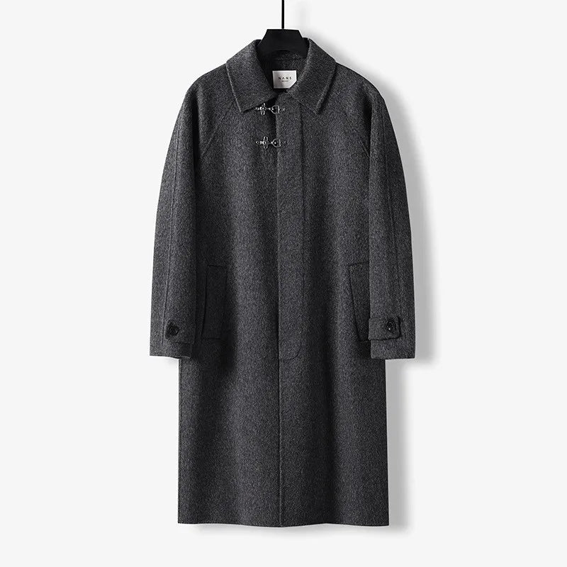 Men High Quality Autumn Winter Wool Coat Long Trench Coat Men