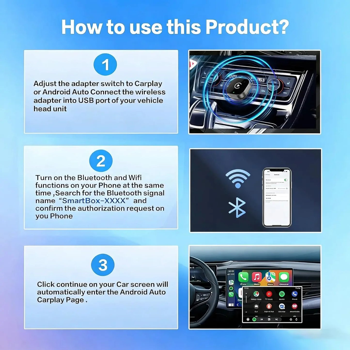2026 Wireless CarPlay Adapter for iPhone - No Audio Lag, Auto-Connect - Convert Factory Wired to Wireless CarPlay - Bluetooth 5.