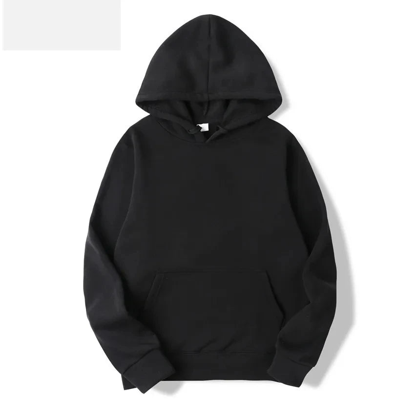 Men's autumn and winter new color solid color multi color optional hooded sweatshirt+pants fashionable casual sports set s-3XL