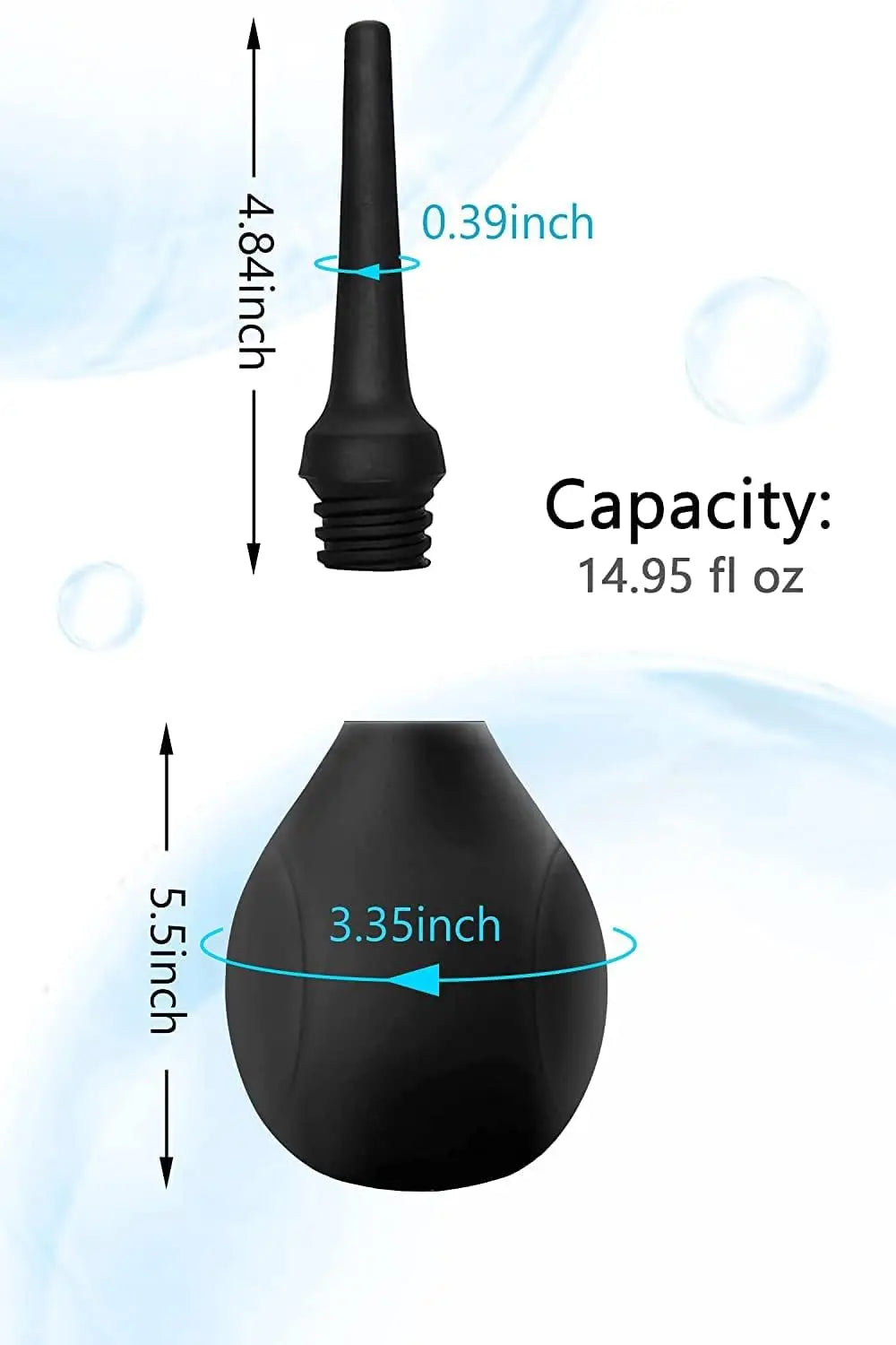 Kushor Anal Washer Silicone Enema Bulb Reusable Butt Vagina Cleaner Anal Shower Anus Sex Toy Tool for Women Men Adult Sex Games