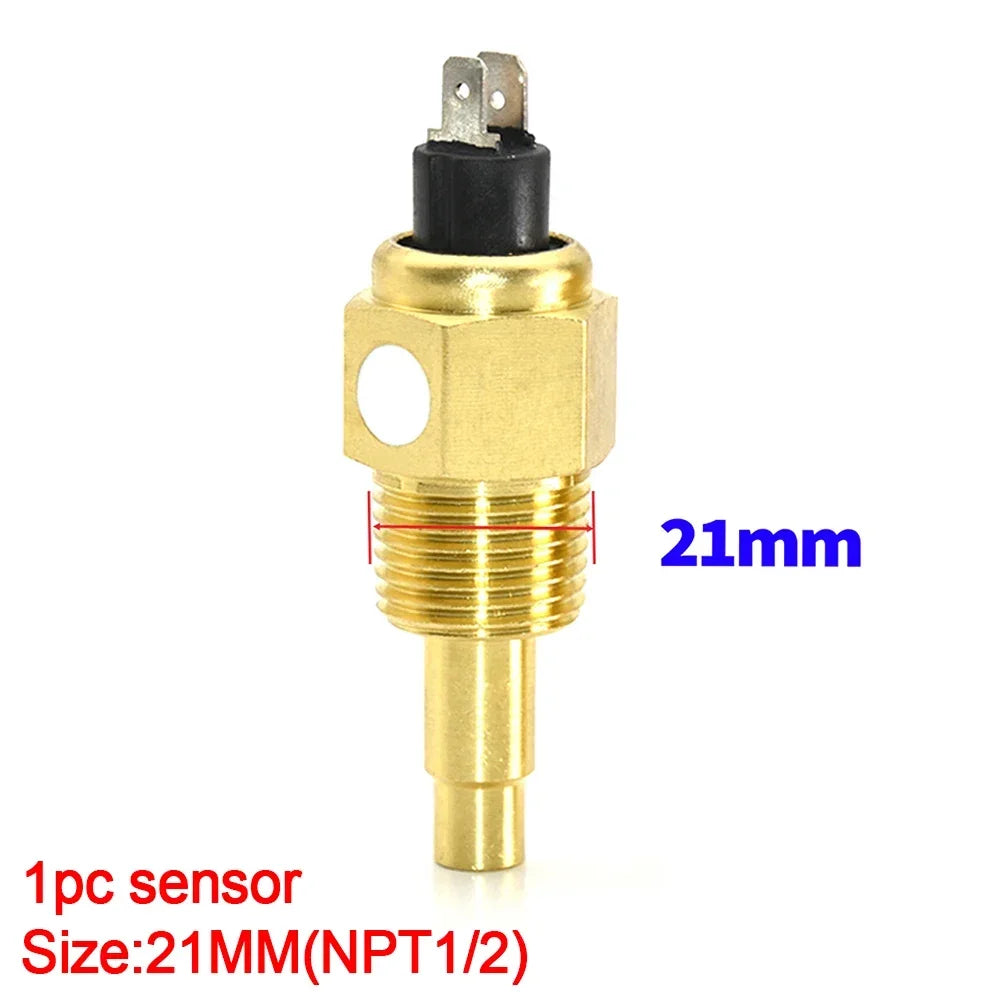 3 in 1 Car Gauge Water Temperature + Oil Pressure + Voltmeter 52mm Digital Red Backlight Waterproof car gauge or with Sensor