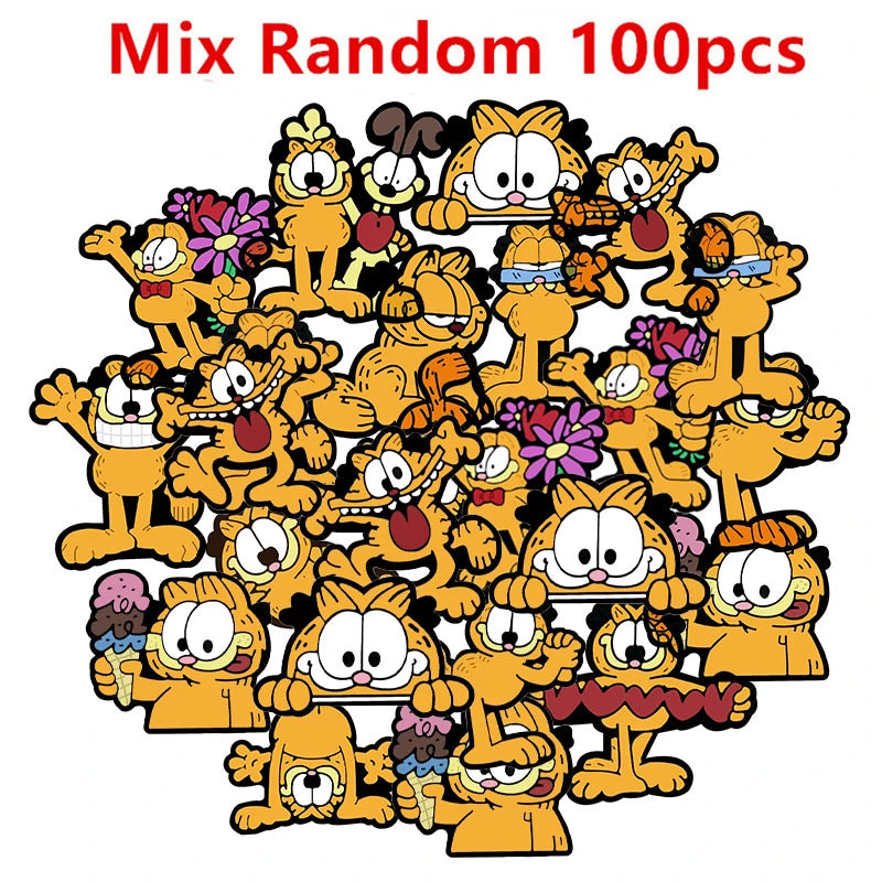 12-100Pcs Cartoon Cat Series Shoe Charms For Slides Clog Sandals Shoes Decorations Accessories Buckle For Friend Party Gifts