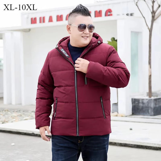 Duck Down Coats Men 170KG Hooded Winter Short Coat Male Warm Plus Size 7XL 8XL 9XL 10XL Thick Hoodies Parkas Soft Clothes