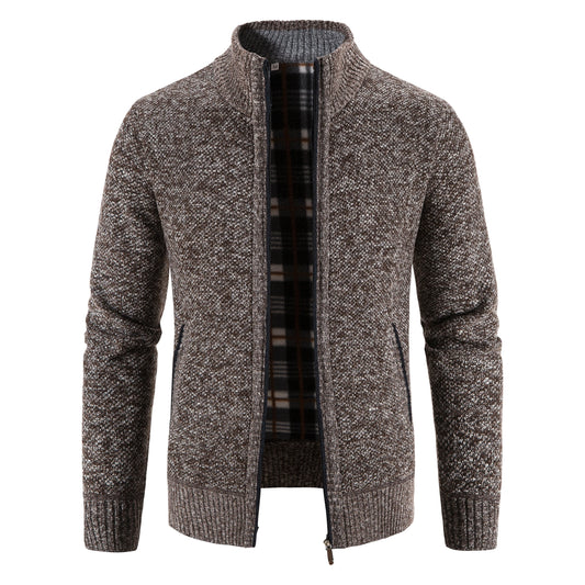 Men Sweater Jacket Winter Autumn Cold Coat Fleece Zipper Cardigan Soft Jumpers Turtleneck Warm Y2K High Quality Outerwear