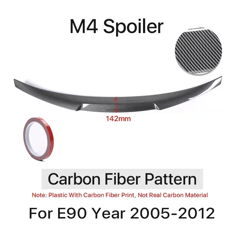 Carbon Fiber Rear Bumper Trunk Spoiler Boot Lid For BMW 3 Series E90 PSM MP M4 Style Wing Lip 2005-2012 325i 328i 335i 330i