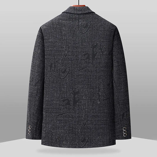 The new men's two-button single-row-closure smart business tailored suit coat is suitable for daily wear.