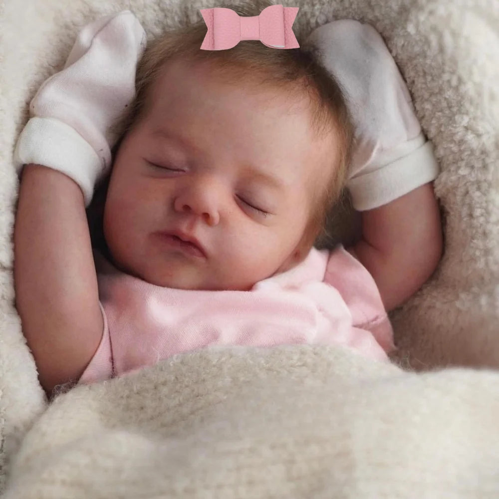 New Face Finished Reborn Baby Doll Alessia Lifelike Hand-Detailed Painted 3D Skin Tone Visible Veins Newborn Toy Gift For Girls