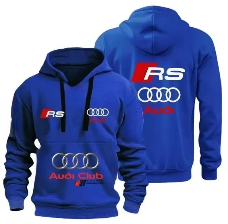 Audi Club Soft Shell Hoodie New Men's Audi RS Racing Team Long-sleeved Hoodie Size S-4XL for Car Enthusiasts