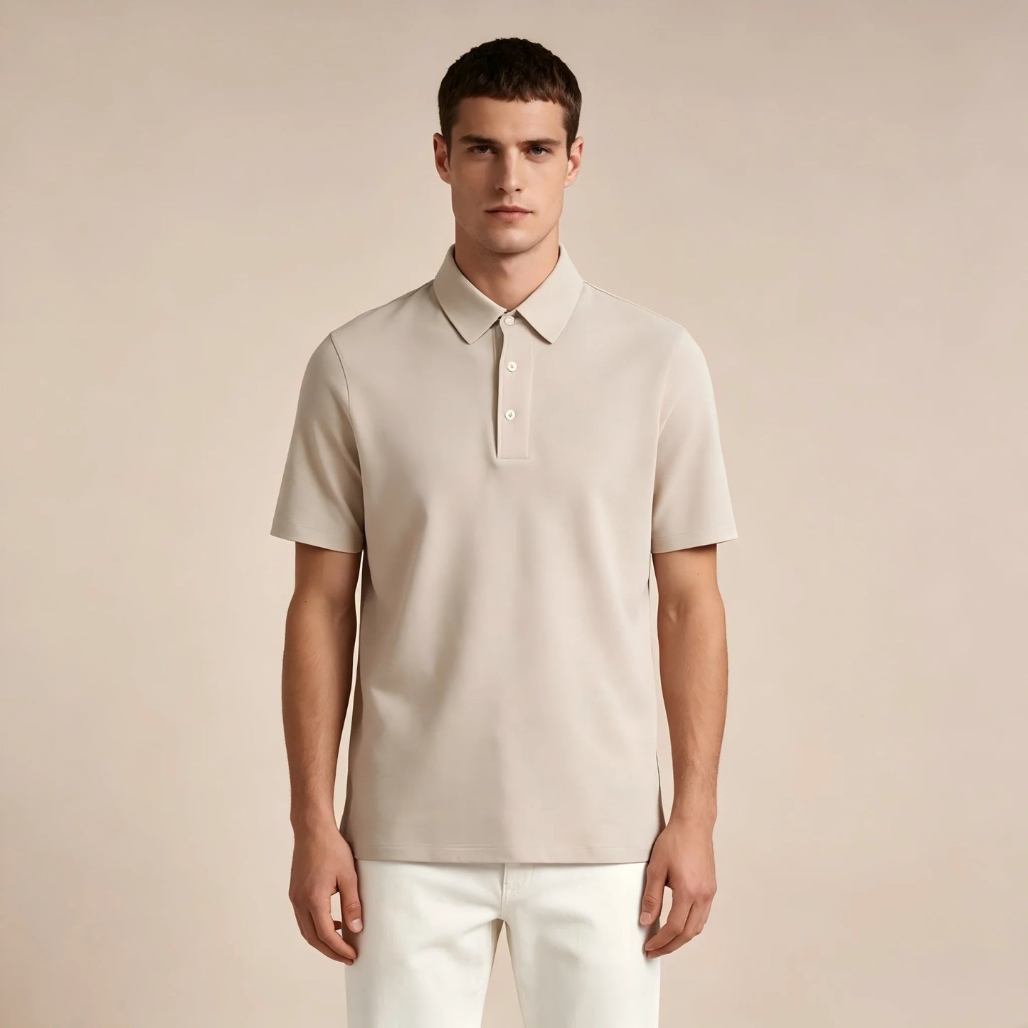 Men's Summer High-end Personalized Trend Polo Shirt Pineapple Jacquard Knit Fabric Breathable Cotton