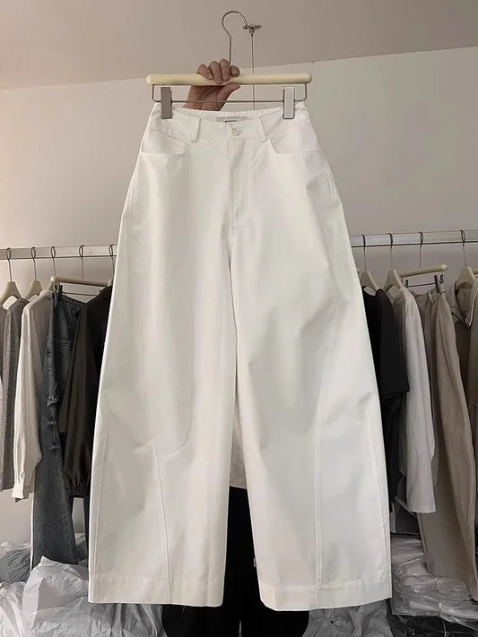 Korean Style Casual Pants Women's Summer New Large Size Fat MM Loose Hip Covering Slimming Wide Leg Long Pants