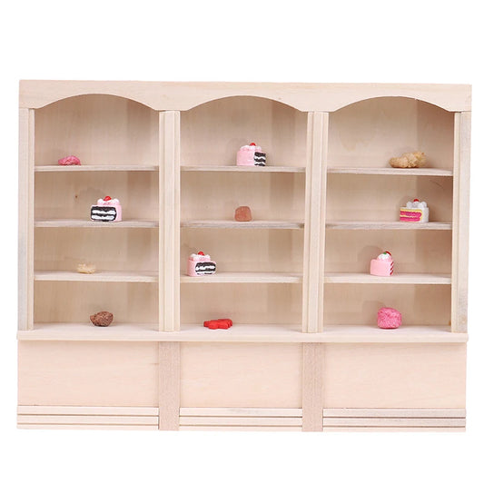 1:12 Dollhouse Miniature Bookcase Showcase Storage Cabinet Locker Display Cabinet Home Furniture Model Toy DollHouse Accessory