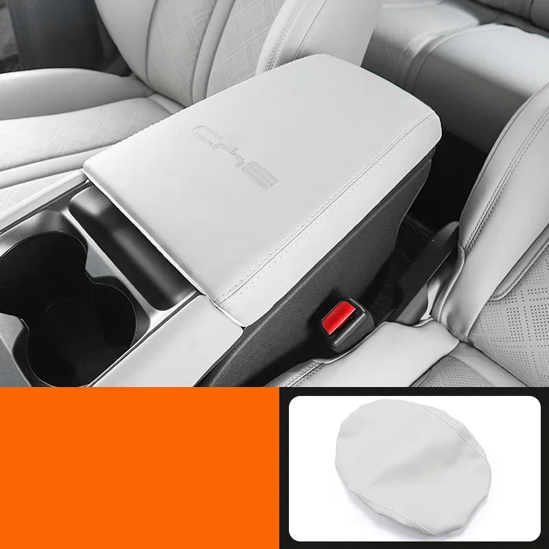 For BYD Yuan Pro Yuan UP EV 2024 Car Armrest Box Cover Interior Central Armrest Protection Gear Leather Pad Auto Accessories