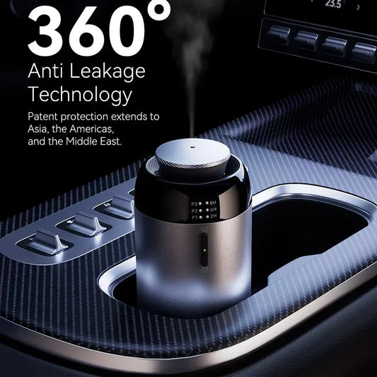 Smart Portable Car Aroma Diffuser Battery USB Powered 10ml Capacity Timing Air Freshener Home Room Auto Oil Scent Machine