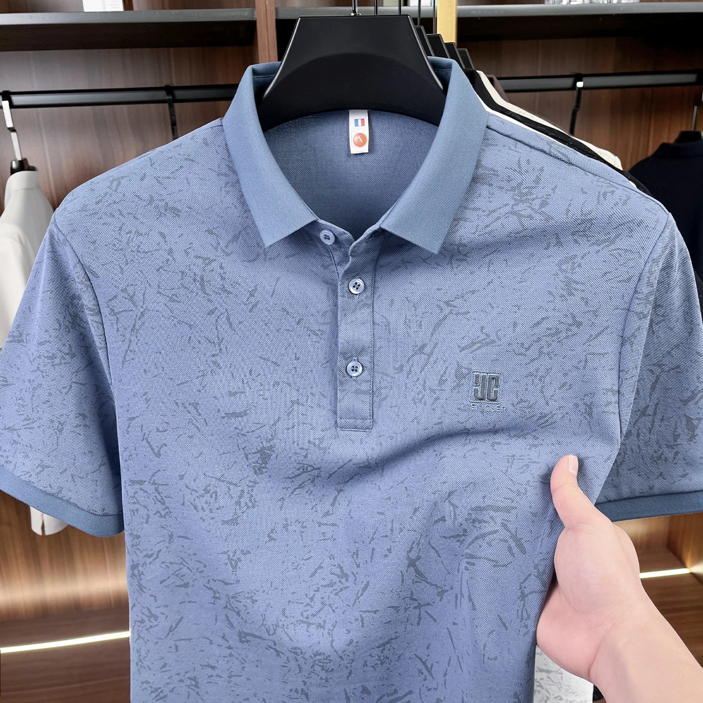 Luxury Cotton Refreshing For Men's Half-sleeved T-shirt 2026 Summer New Polo Shirt Loose Middle-aged Short-sleeved Printed Top
