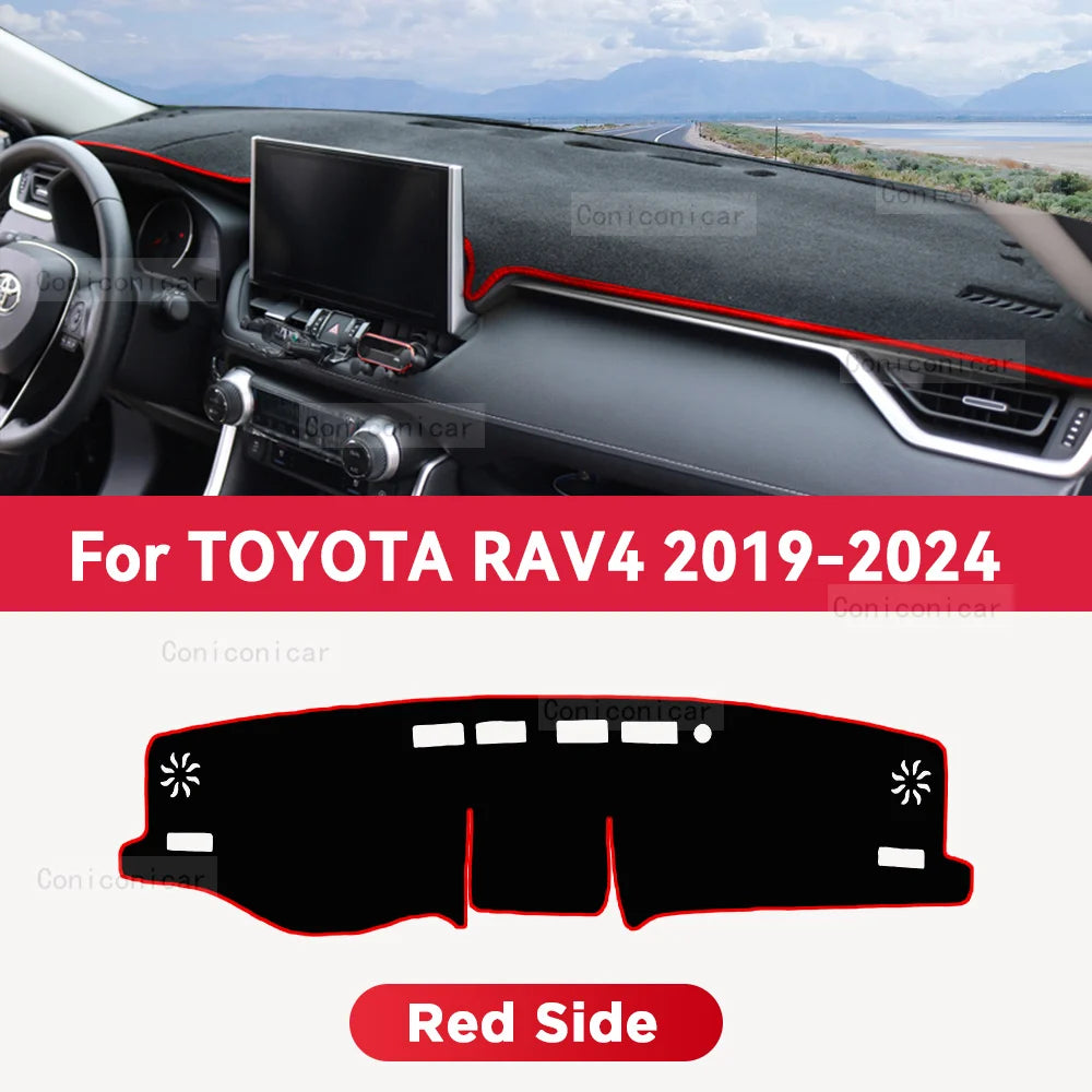 Dashboard Cover Mat Protective Pad For TOYOTA RAV4 2019-2024 Car Accessories Dash Board Sunshade Anti-UV Carpet Dashmat