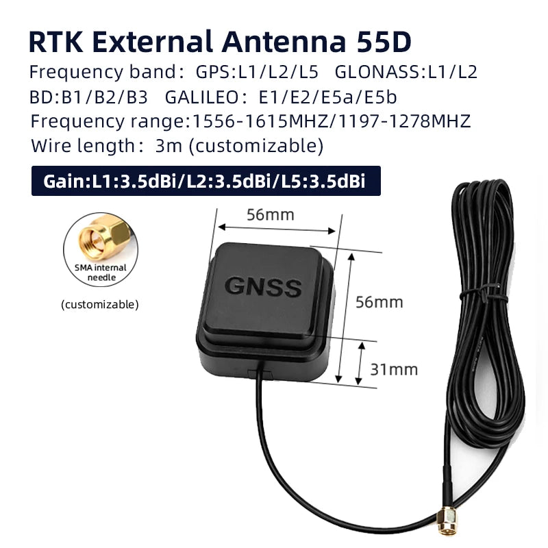 HONGXIN High-Precision RTK Antennas, Single and Dual-Band Full-Frequency Antennas, Vehicle-Mounted GPS Antennas