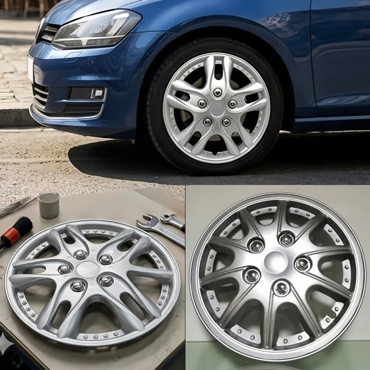 4pcs Universal Car Iron Steel Wheel Hubcaps Trim Car Replacement for R12 13 Inch Tires Wheel Cover Caps for Iron Steel Wheel