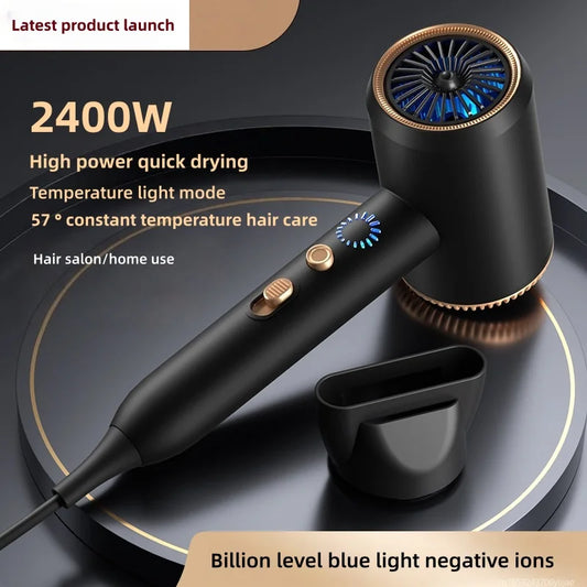 New Quick Drying Hair Dryer With Led Light, Blue Light, Negative Ion Hair Care Fan, Home Hair Salon Hair Dryer, US/EU/UK Plug