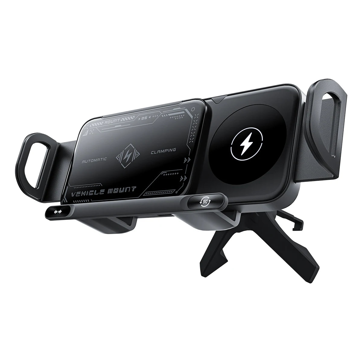 Car Wireless Charger Stand Fold Screen Fast Charging For Samsung Galaxy Z Fold 6 5 4 S24 Ultra iPhone 16 15 14 Pro Phone Holder