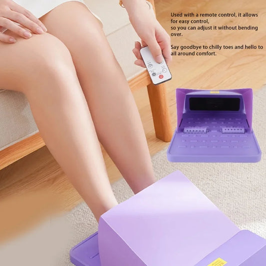 500W Foot Space Heater Multifunctional Safe Quiet Electric Protable Foot Warmer Adjustable Temperature With Remote Control