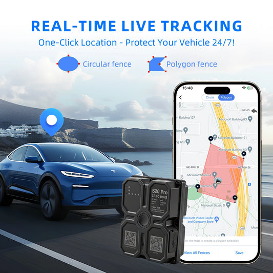 4G GPS Tracker Car Tracker Magnet 7500mAh GPS Tracker 4G GPS Locator Waterproof Vehicle Long Standby Battery Real Time Position