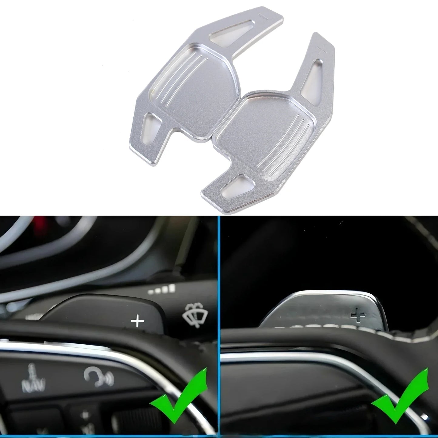 2Pcs Steering Wheel Paddles Extension Shifters For Audi A4 B8 A3 8P S3 A5 A6 S6 C6 Q5 A8 R8 TTS MK2 8J Avant DSG Car Styling