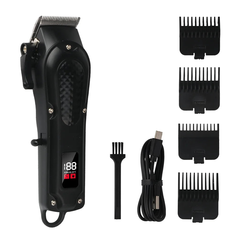 USB Rechargeable Men's Hair, 3-piece oil head and electric Trimmer, suitable for home use shaved hair salon boyfriend gifts