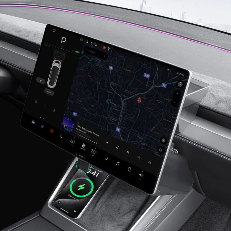 For Tesla Model3 Y Juniper 2025 central control screen Hidden Magnetic opening closing storage box tissue box storage accessorie