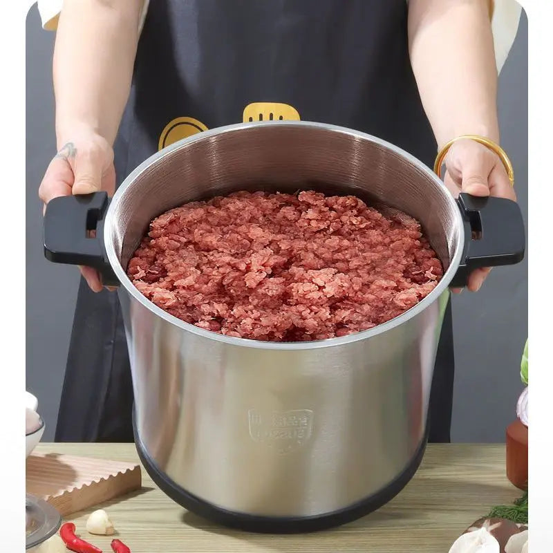 Large capacity electric meat grinder commercial household stainless steel mixing filling electric food chopper meat grinder