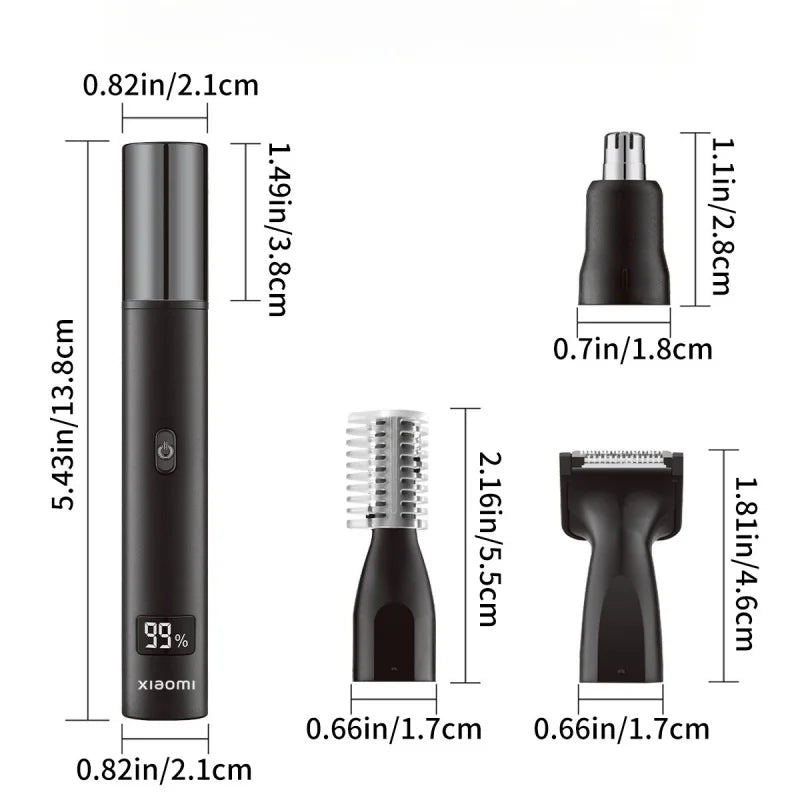 NEW! Xiaomi 3 in 1 Electric Nose Ear Hair Trimmer for Men Painless Rechargeable Sideburns Eyebrows Beard Hair Clipper Shaver