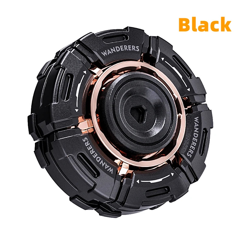Ultra-Smooth Glowing Fidget Toy Spinner Stress Relief Focus Tool for Anxious Adults Kids with Cool Armor Opening EDC Toy