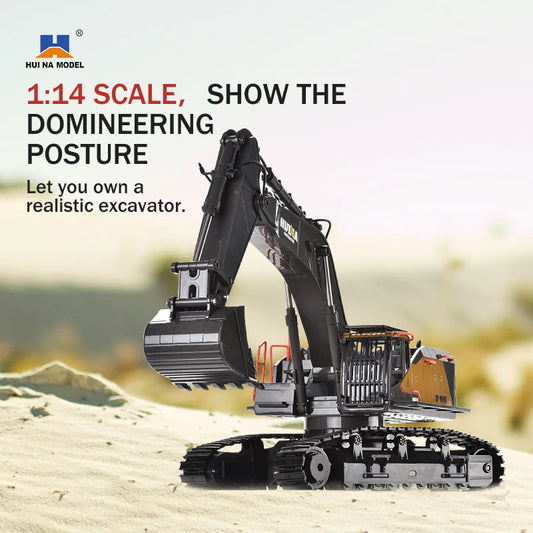 HUINA 1592 1/14 Scale 22 Channels 2.4G Remote Control Semi-Alloy Engineering Crawler Tractor Toy for Outdoor