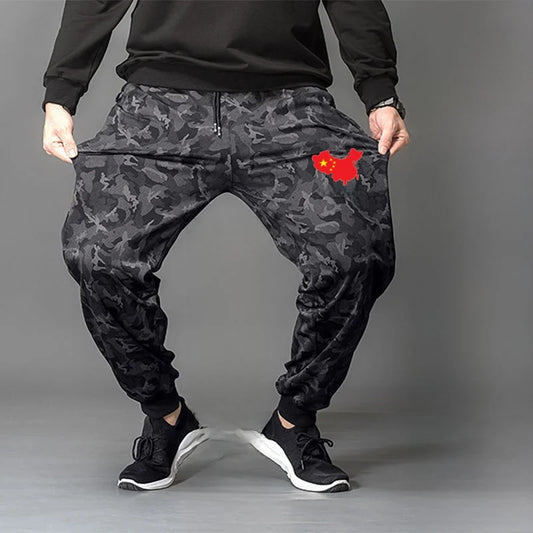 plus Size 280 Pounds Extra Large Camouflage Men's Casual Pants Spring Autumn Fat People Sports Trousers Youth Active Style