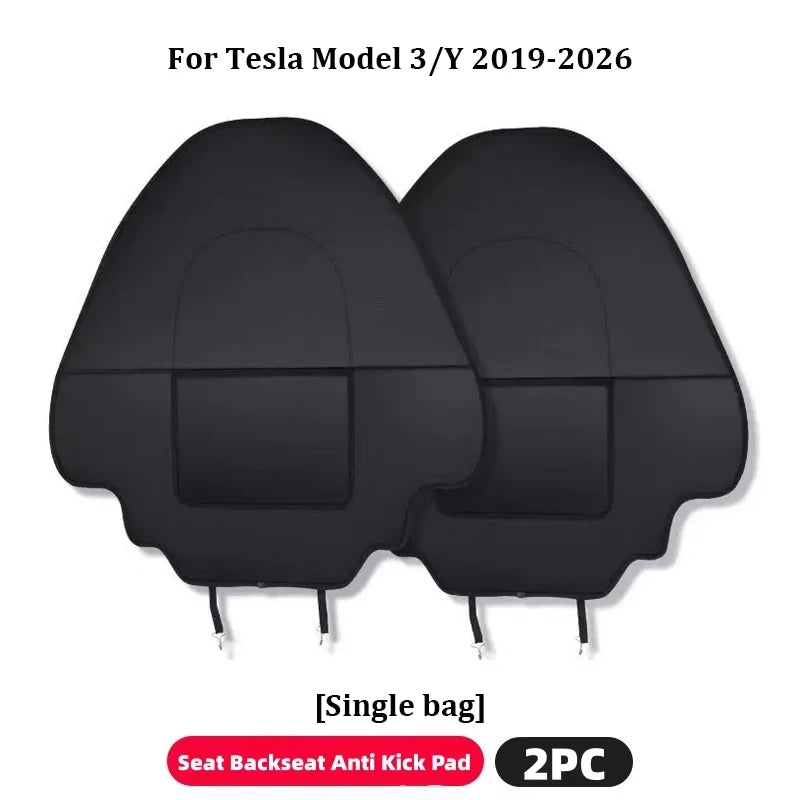 Car Seat Backrest Anti Kick Pad For Tesla Model 3/Y/YL Six Seats 2026 Leather Full Surround Seat Back Anti Scratch Protector Mat