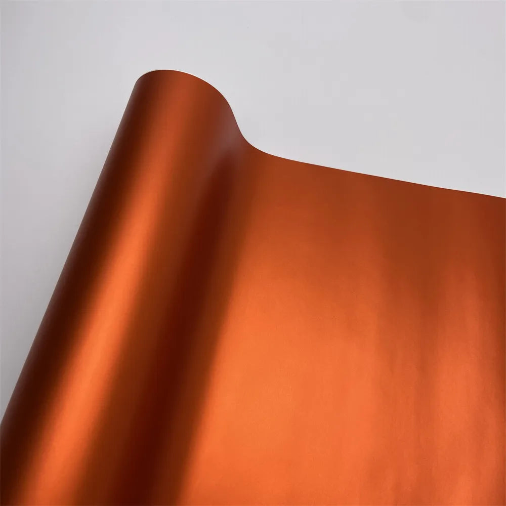 Multiple Colors Ice Metallic Matte Chrome Vinyl Car Wrap Film with Air Release Satin Car Stickers Foil