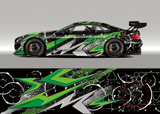 Full Body Racing Car Graphic Decal Vinyl Wrap Modern Design Vector Image Car Full Wrap Sticker Decorative Car Decal 300*60cm