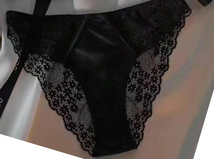 French Half Cup Lace Underwired Bra Set Ladies Thin Push Up Gather Fit No Gap Small Bust Comfortable Sexy Lingerie Two Piece Set