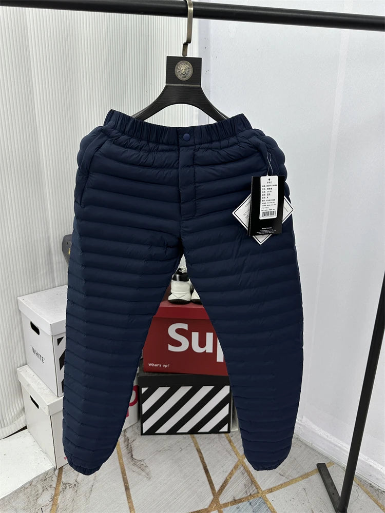 Lightweight Insulated Outdoor Sports Men's Cotton Pants Windproof Water-Resistant Casual Trousers for Winter Cold Protection