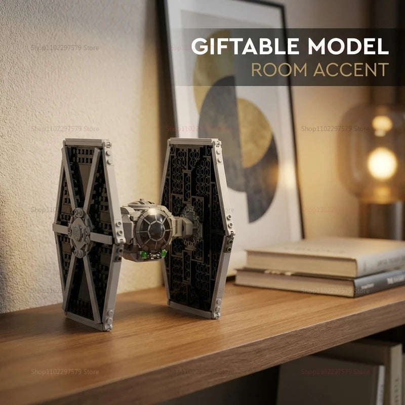 MOC Space War Series Tie Fighter DIY Building Blocks Set Toys Imperial Model Toy for Birthday Gift