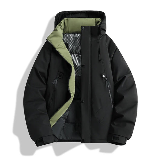 Winter Windproof Warm Puffer Jacket Men's Waterproof Outdoor Couple Thick Coat Casual Graphene Hooded Multi-Pocket Parkas