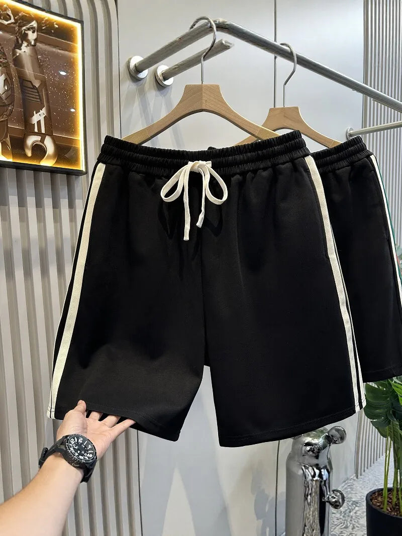 Casual Sporty Men's Short Pants Breathable Cool Feeling Polyester Fiber Straight Leg Length Summer Shorts American Style Swea...