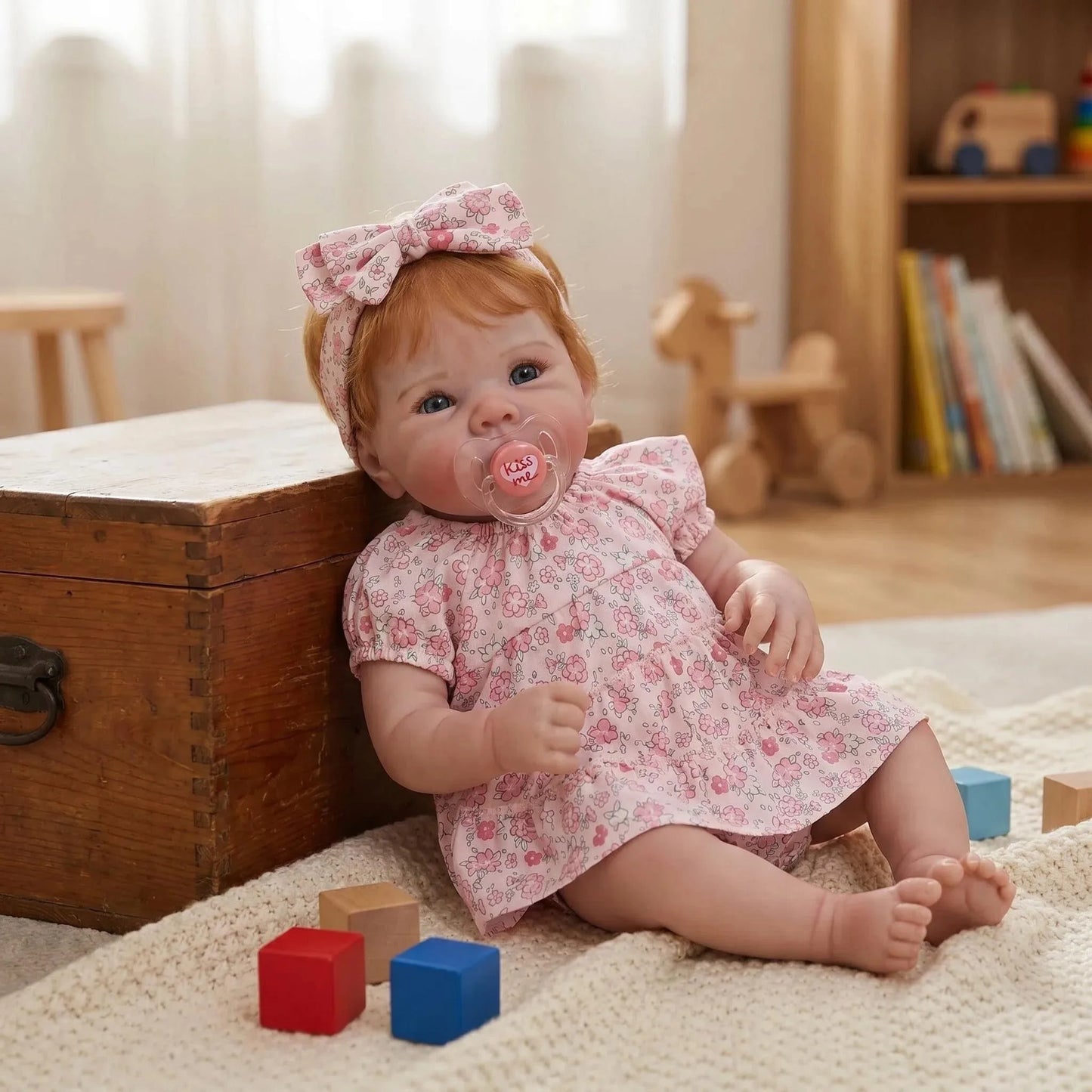 NPK 18inch Lifelike Reborn Baby Doll BeBe Newborn Bettie Cloth Body Multiple Layers Painting 3D Skin Collectible Toy