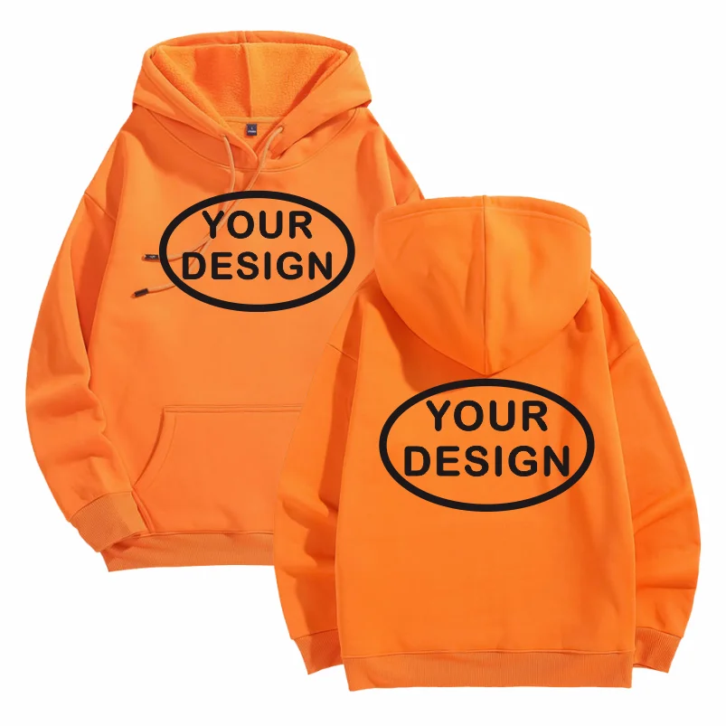 Customized Printed Men's And Women's Hoodies Loose Casual Fashion Long Sleeved Pullovers Embroidered LOGO Street Sports Shirts