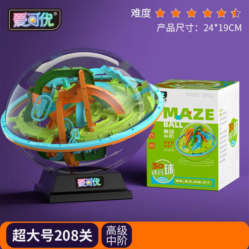 3d Stereo Maze Ball Educational Toys For Children Boys Logic Thinking Training Birthday Gift Brain Teaser Game Plaything