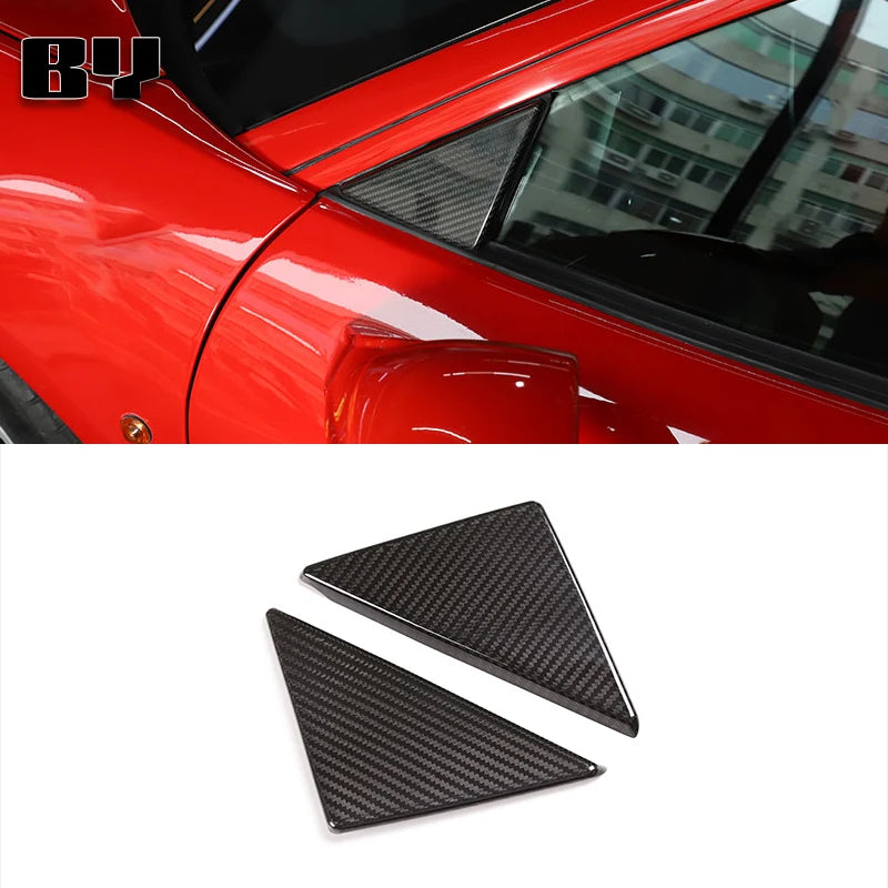 For Ferrari 458 2011-2016 black Real Carbon Fiber Car Gear Shift Window Control Panel Steering wheel Sticker Auto Accessories