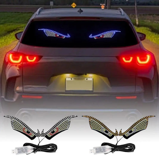 USB RGB Dynamic Big Devil Eyes Light for Cars Trucks, LED Window Screen Animation Sign Flexible Display Panel